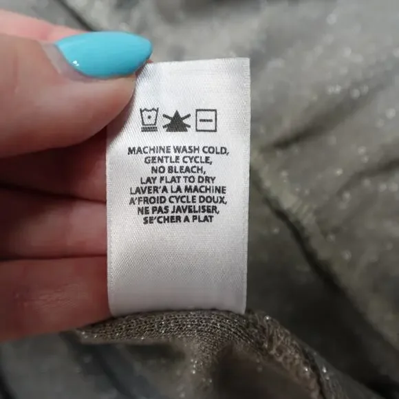 Anthropologie Top Womens Extra Large Amadi Tank Shimmer Metallic - Picture 5 of 10